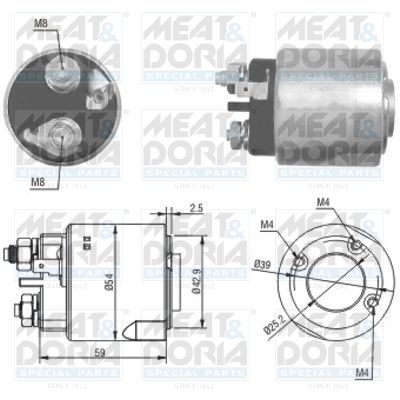 Włącznik elektromagnetyczny, rozrusznik MEAT & DORIA 46160