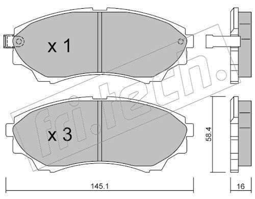 Piduriklotsi komplekt,ketaspidur