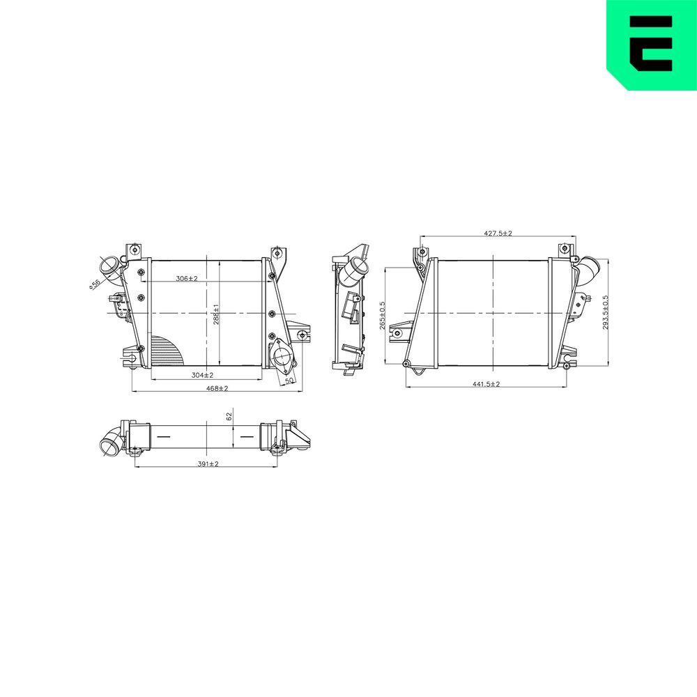 Intercooler, compresor ERA 672031