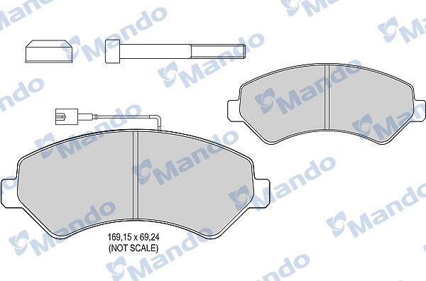 Zestaw klocków hamulcowych, hamulce tarczowe MANDO MBF015039