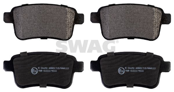 Zestaw klocków hamulcowych, hamulce tarczowe SWAG 60 91 6897