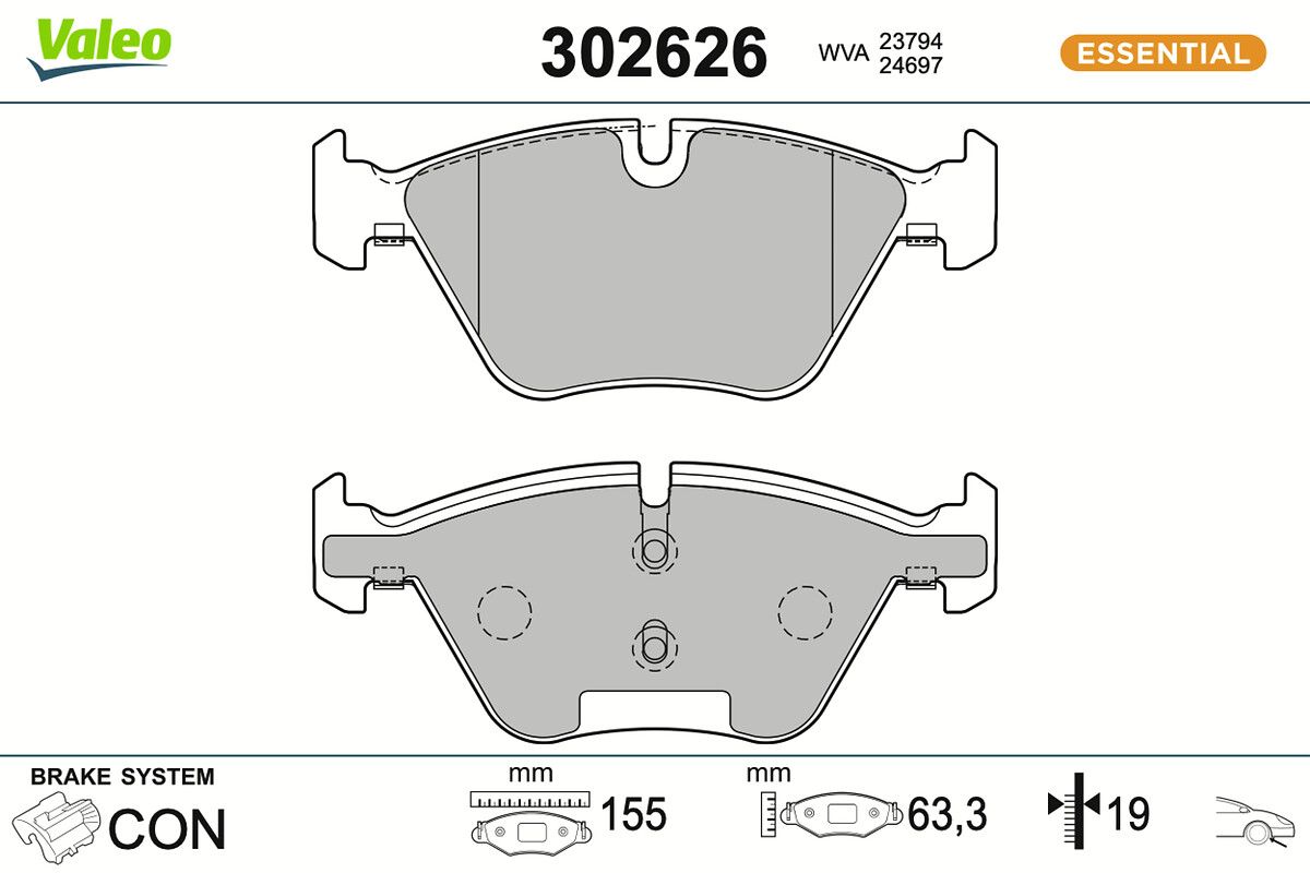 Комплект тормозных колодок, дисковый тормоз