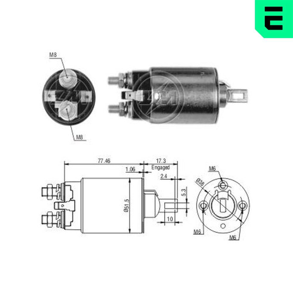 Solenoid, electromotor ERA ZM694
