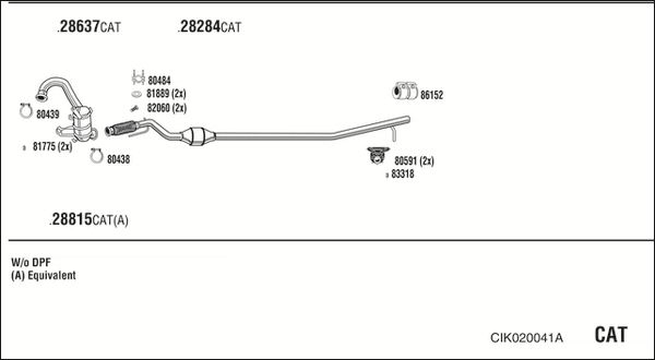 Układ wydechowy WALKER CIK020041A