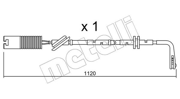 Styk ostrzegawczy, zużycie okładzin hamulcowych METELLI SU.124