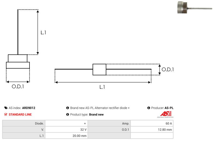 Levně Usměrňovač, generátor AS-PL ARD9012