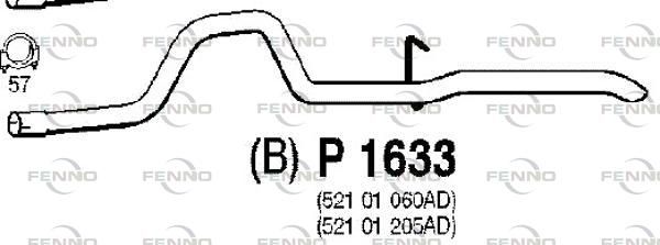 Rura wydechowa FENNO P1633