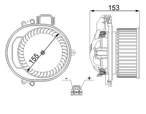 Vnútorný ventilátor MAHLE 8EW 351 150-754