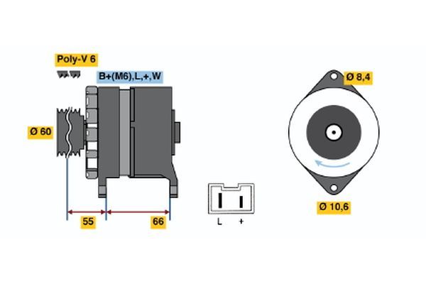Alternator BOSCH 0 986 037 311