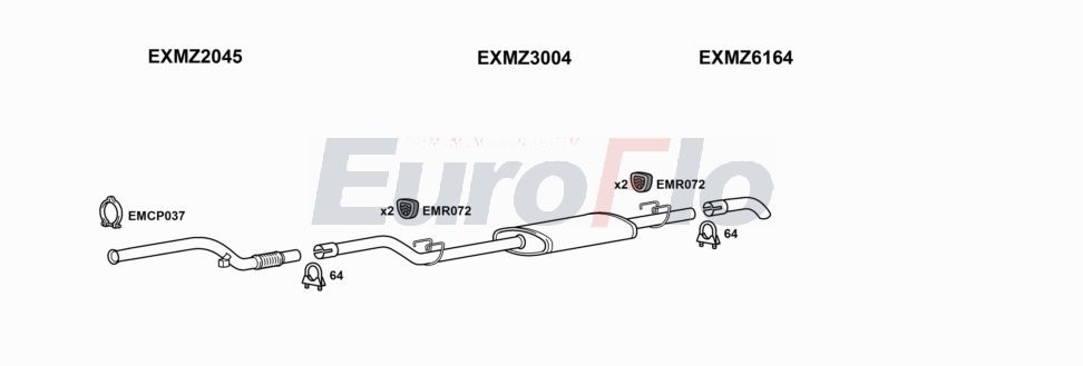 Układ wydechowy EUROFLO MZSPR22D7011B01