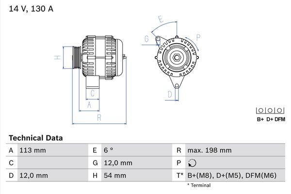 Alternator BOSCH 0 986 049 000