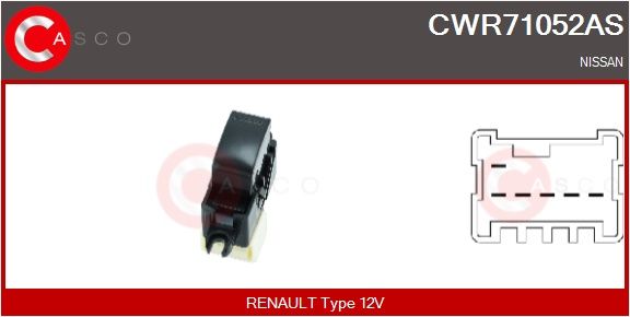 Spínač, zvedací zařízení oken CASCO CWR71052AS