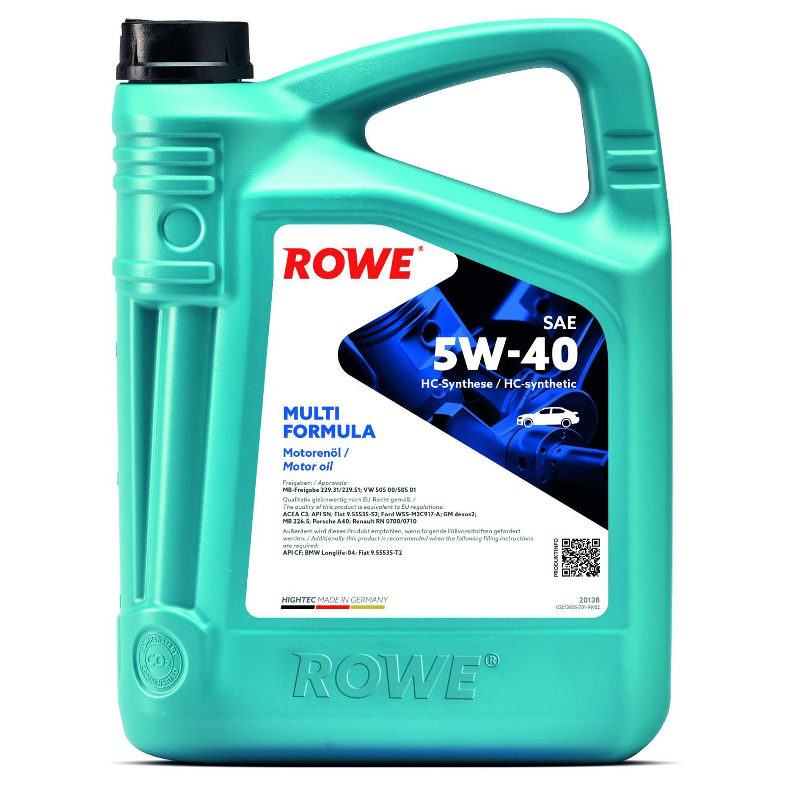 ulei de motor ROWE HIGHTEC MULTI FORMULA SAE 5W-40 20138-0040-99
