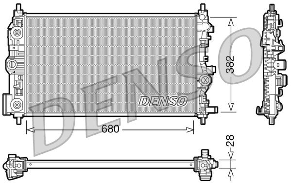Radiator, racire motor DENSO DRM20009