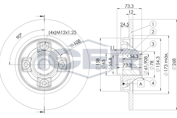 Tarcza hamulcowa ICER 78BD5023-1
