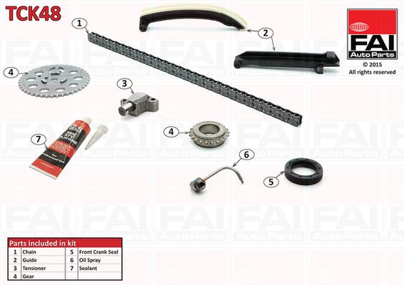 Sada rozvodovej reťaze FAI AUTOPARTS TCK48