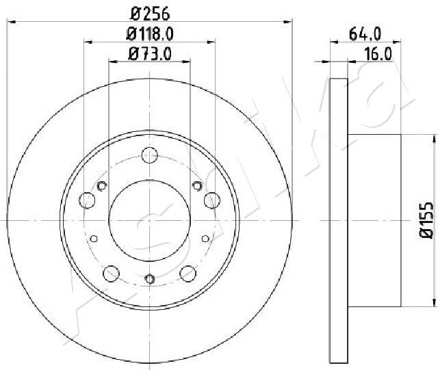 Tarcza hamulcowa ASHIKA 60-00-0267C