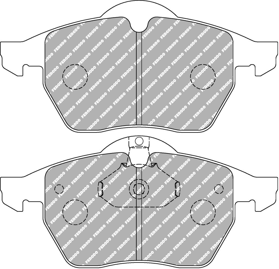 set placute frana,frana disc FERODO FDS1068