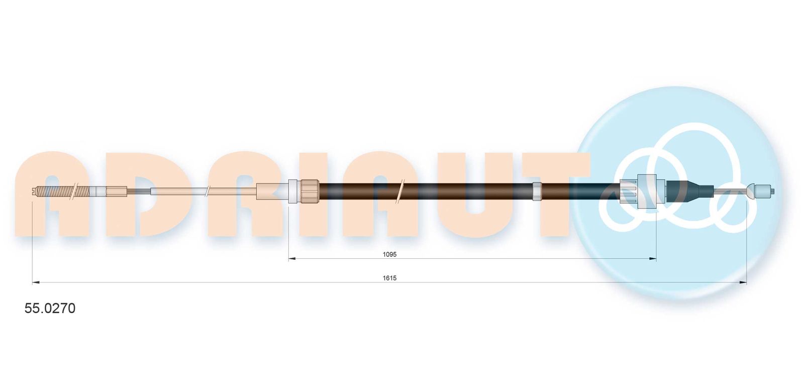 Cablu, frana de parcare ADRIAUTO 55.0270