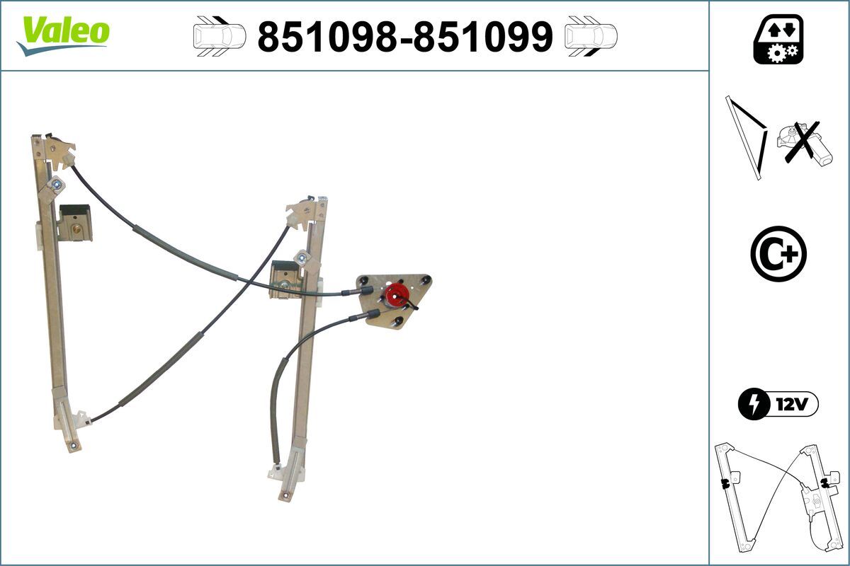 Mecanism actionare geam VALEO 851098