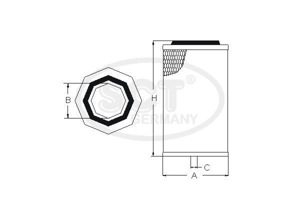 Filtr powietrza SCT - MANNOL SB 621