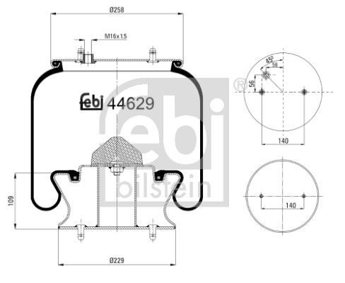 Burduf, suspensie pneumatica FEBI BILSTEIN 44629