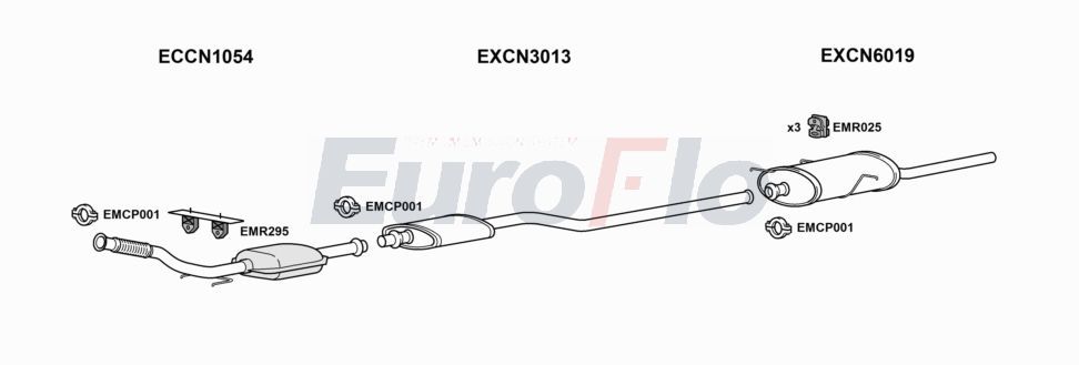 Układ wydechowy EUROFLO CNXSA20D3004A00