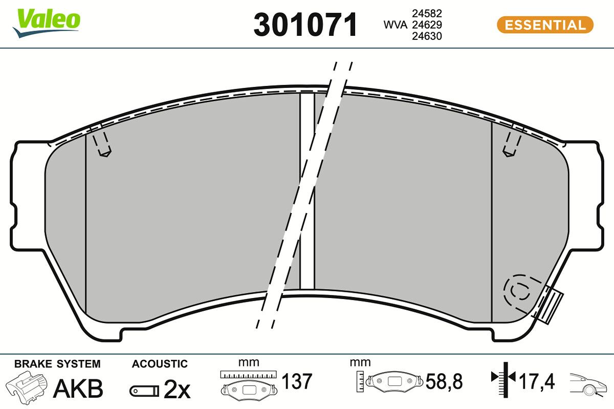 Комплект тормозных колодок, дисковый тормоз