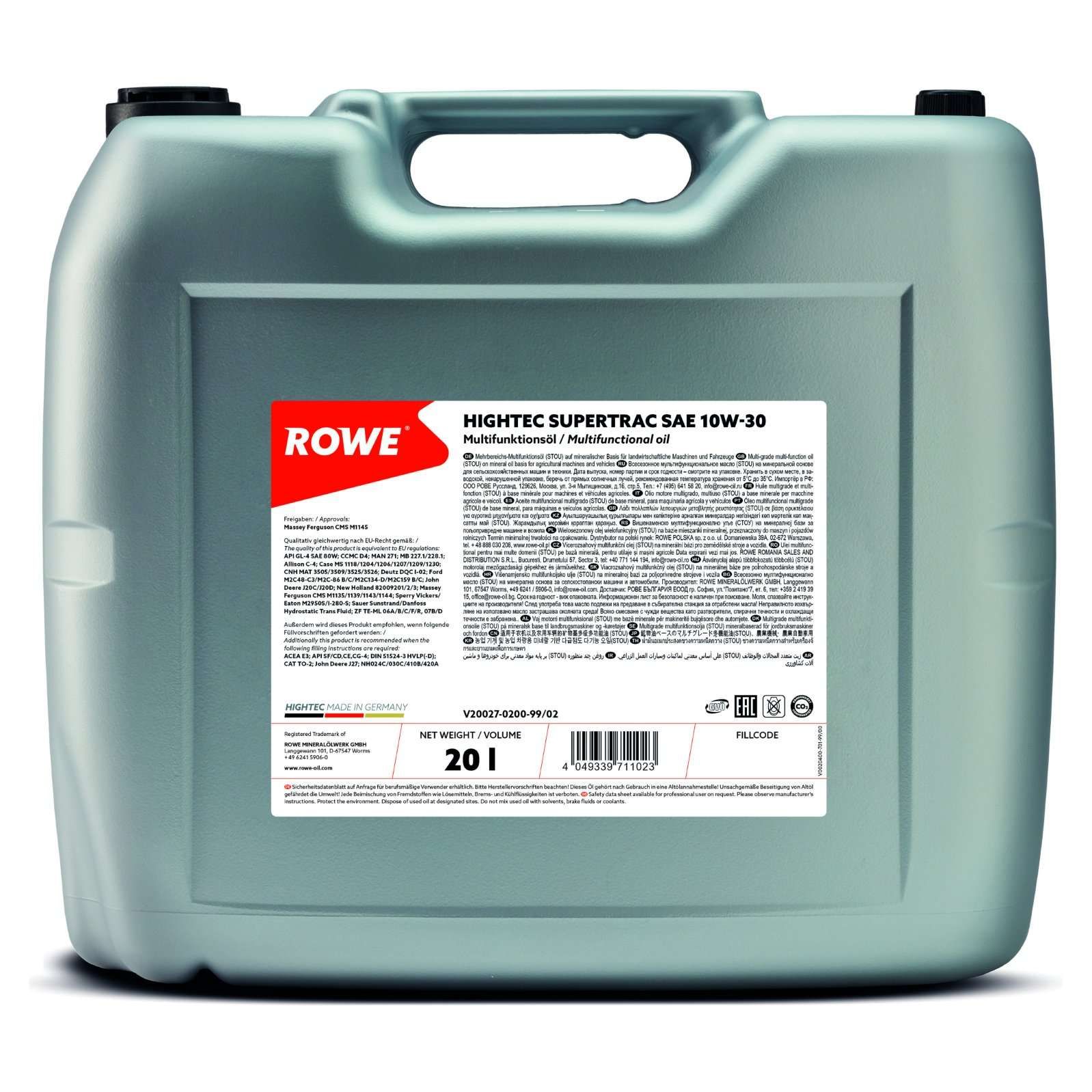 lubrificant universal ROWE HIGHTEC SUPERTRAC SAE 10W-30 20027-0200-99