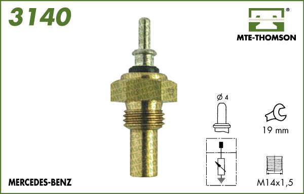 Czujnik, temperatura płynu chłodzącego MTE-THOMSON 3140