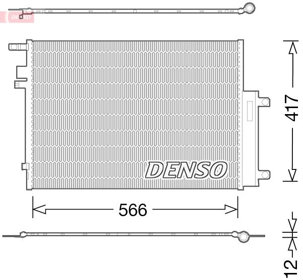 Kondenzátor, klimatizace DENSO DCN06017