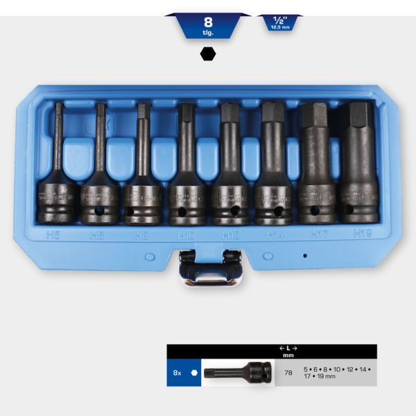 Set capete chei tubulare impact KS TOOLS BT022615
