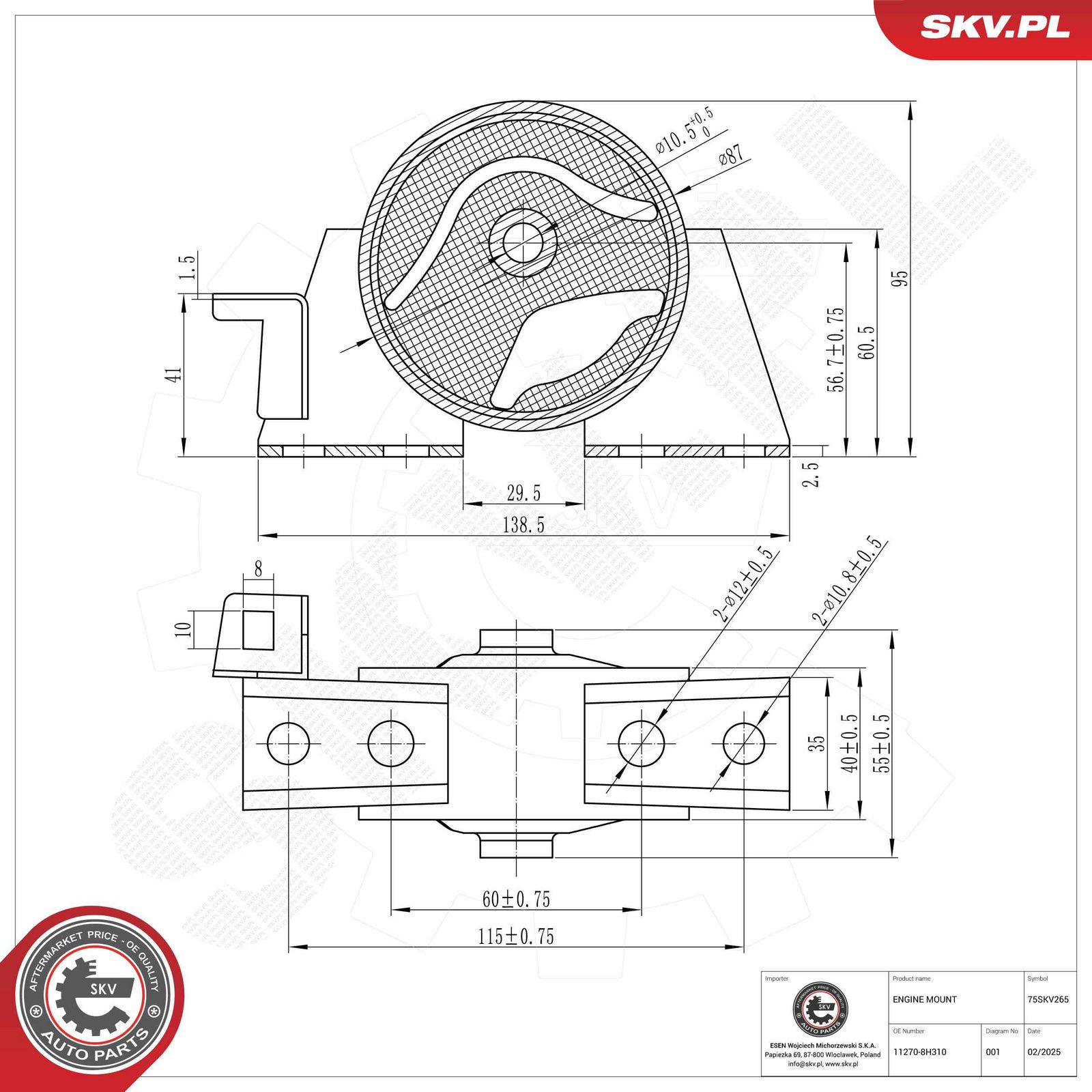 Suport motor ESEN SKV 75SKV265