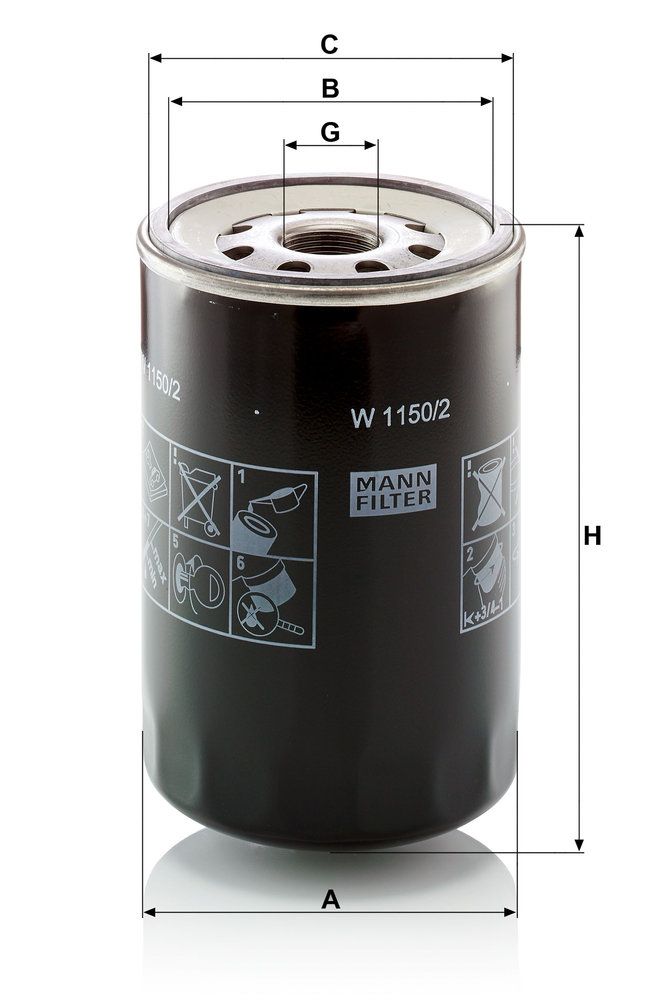 Levně Olejový filtr MANN-FILTER W 1150/2