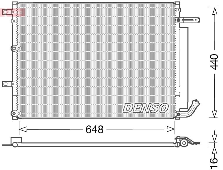 Kondenzátor klimatizácie DENSO DCN06018