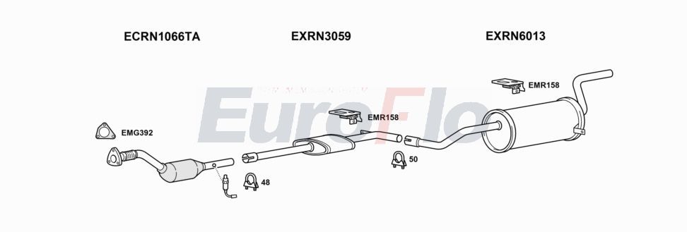 Układ wydechowy EUROFLO RNSCE146004A00