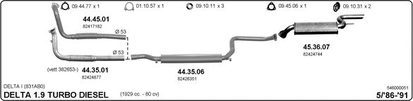 Układ wydechowy IMASAF 546000051