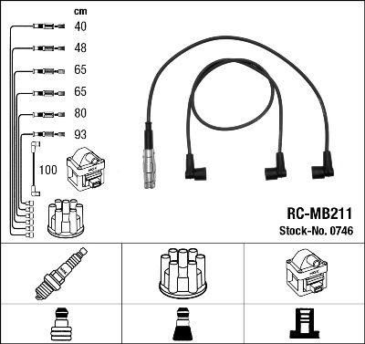 Sada kabelů pro zapalování NGK RC-MB211