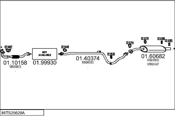 Układ wydechowy MTS MITS25629A003312