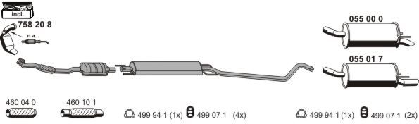 Układ wydechowy ERNST 050854