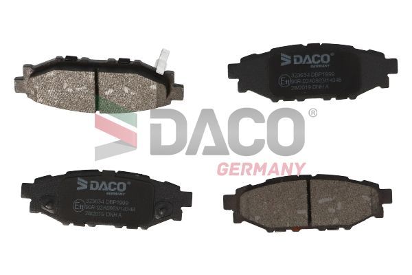 Zestaw klocków hamulcowych, hamulce tarczowe DACO GERMANY 323634