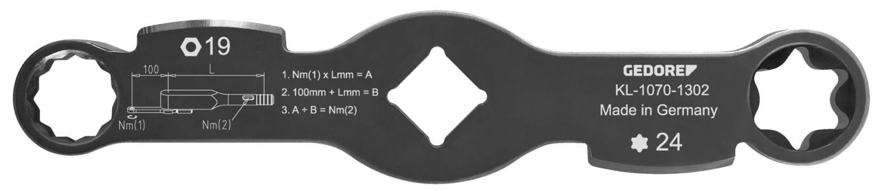 Cheie de impact, îmbinare filetată etrier de frână GEDORE KL-1070-1302