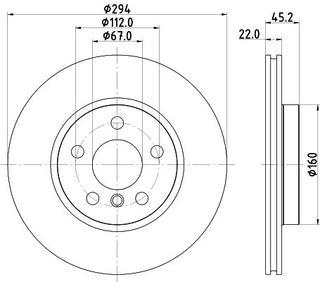 Brzdový kotúč HELLA PAGID 8DD 355 122-651