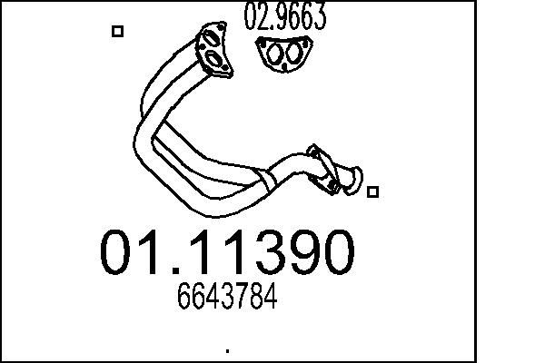 Rura wydechowa MTS 01.11390