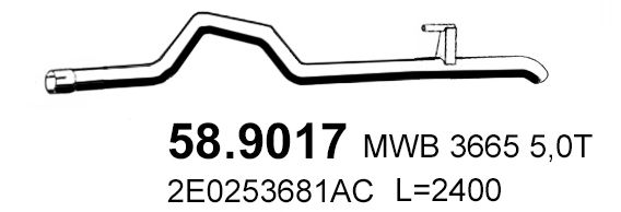 Rura wydechowa ASSO 58.9017