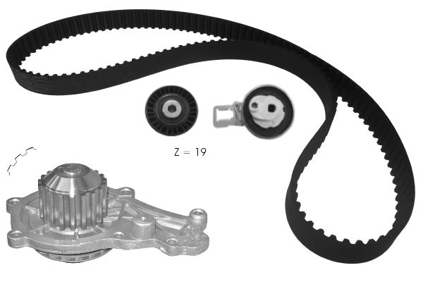 Pompe à eau + kit de courroie crantée