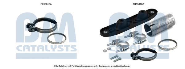 zestaw montażowy, filtr sadzy / filtr cząstek stałych BM CATALYSTS FK15016