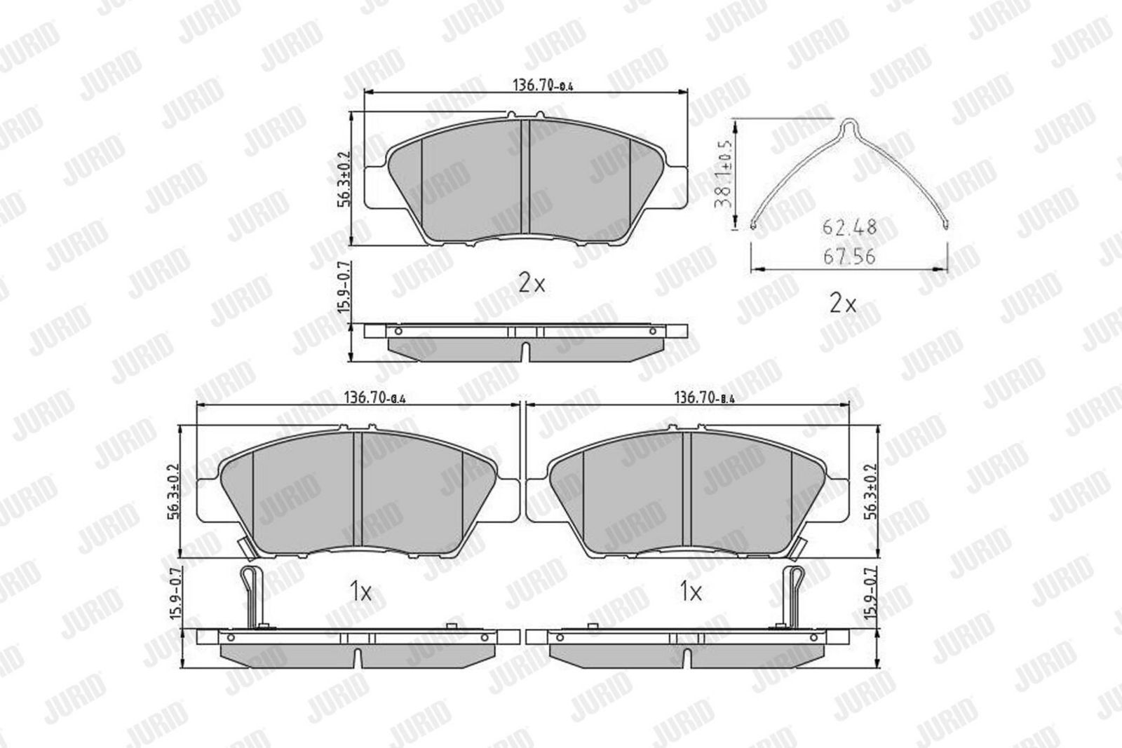Piduriklotsi komplekt,ketaspidur