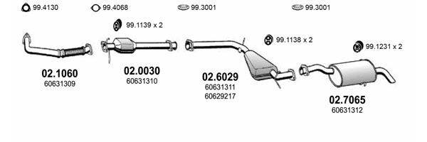Układ wydechowy ASSO ART0023