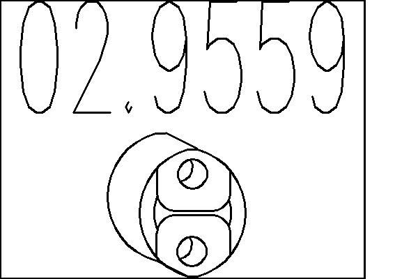 Dystans gumowy, tłumik MTS 02.9559